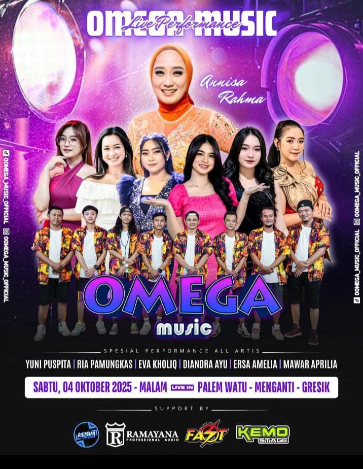 Anisa Rahma dan Ersa Amelia Jadi Sorotan di Panggung Omega Music, Guncang Palem Watu Gresik