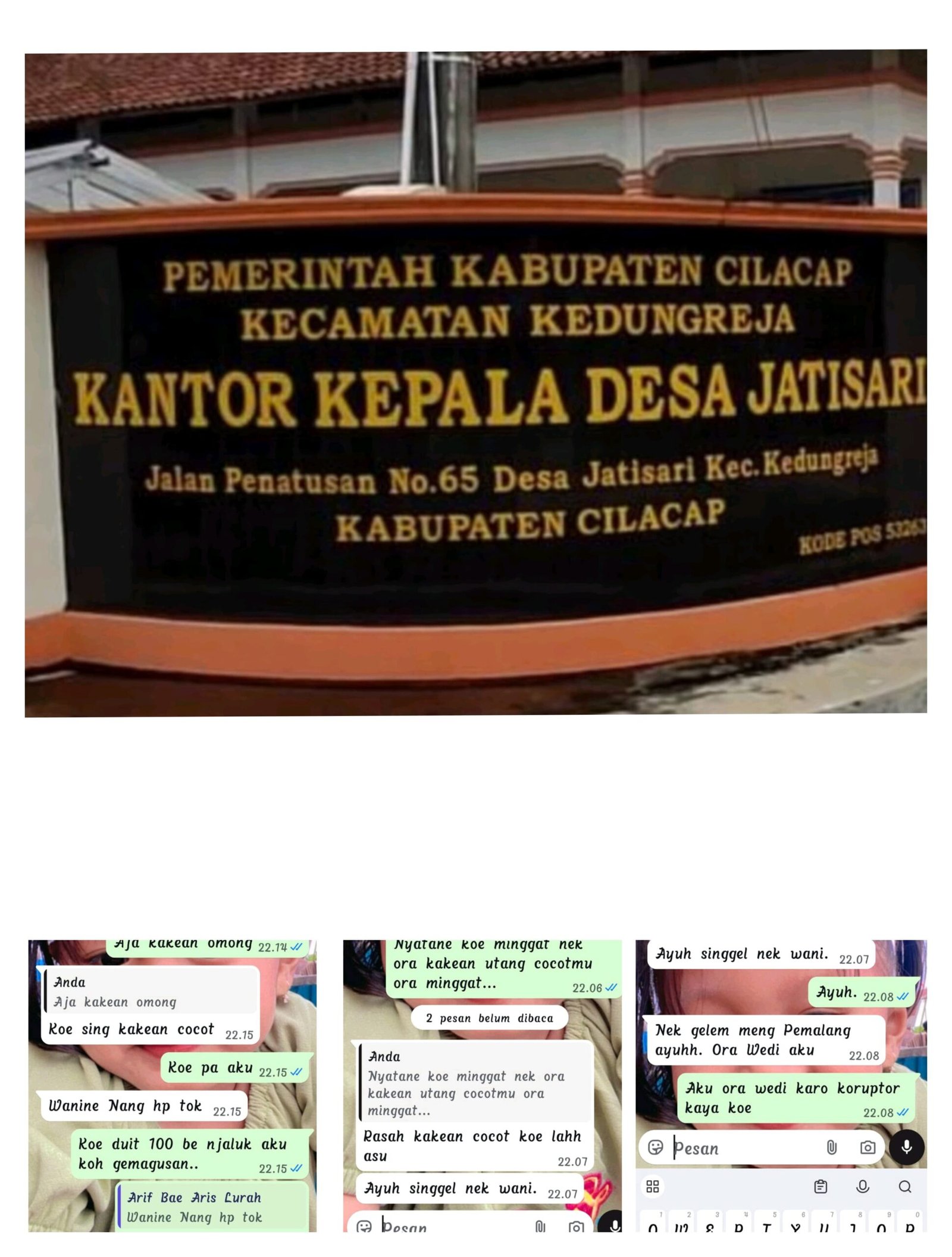 Kades Aris Winarso Buron “Gila Hormat” Teror Warga, Ciut Nyalinya Hadapi Tugiman ; APH Jangan Mau Dipecundangi..!