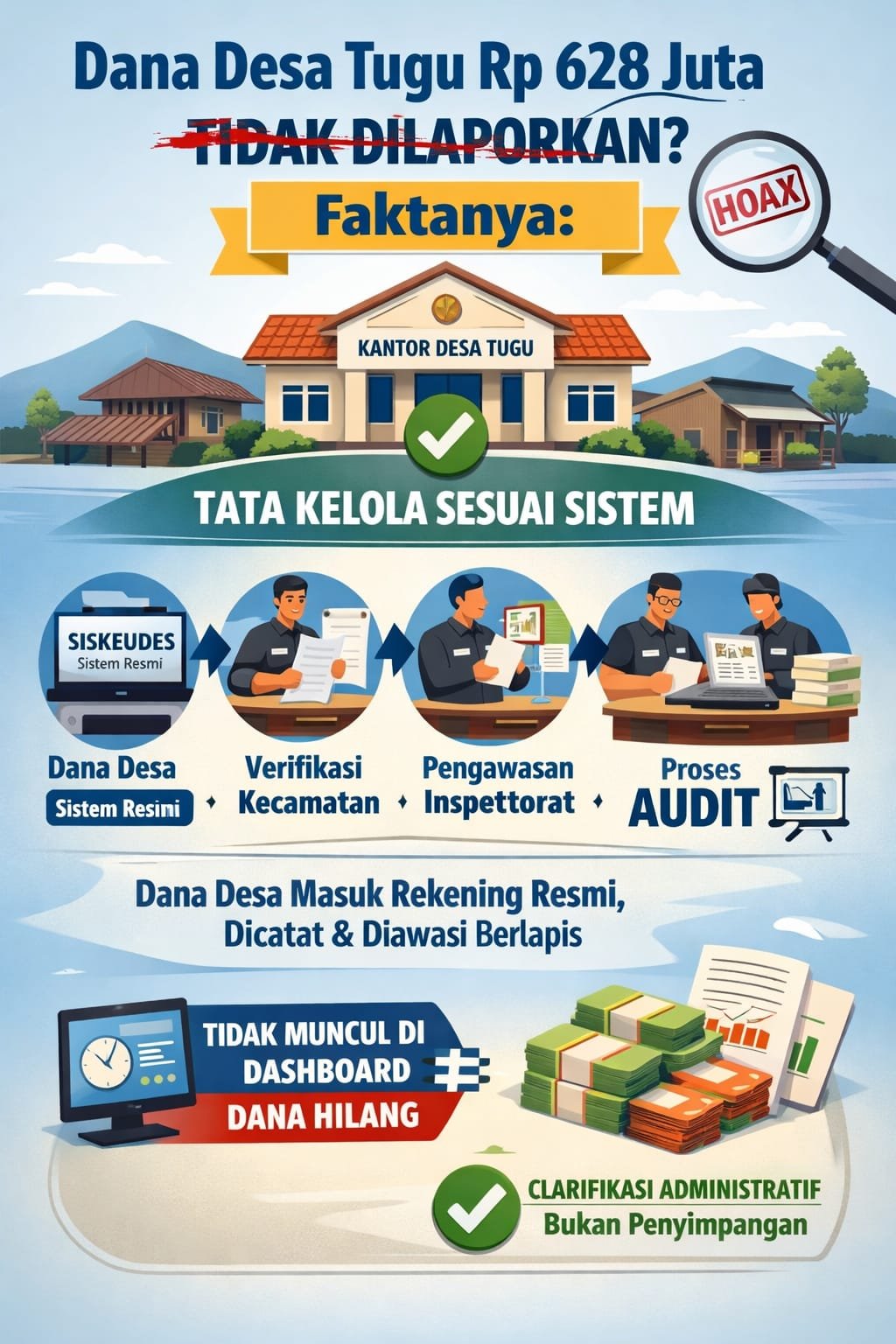 Pelurusan Isu Dana Desa Tugu: Mekanisme Sistem Menunjukkan Tata Kelola Tetap Berjalan