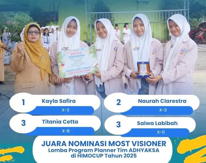 Tim ADHYAKSA SMAN 1 Krian Raih Nominasi Most Visioner HIMOCUP 2025, Bukti Ekosistem Akademik Berorientasi Masa Depan