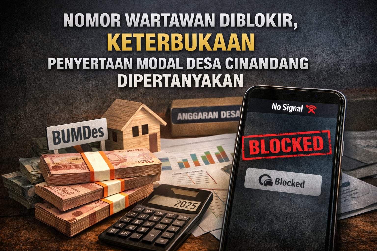 Nomor Wartawan Diblokir, Keterbukaan Penyertaan Modal Desa Cinandang Dipertanyakan