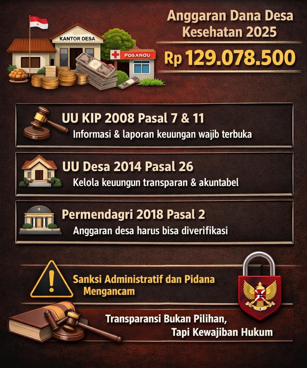 Dalih “Rahasia Negara” atas Dana Rp129 Juta: Statmen Boiran Bertentangan dengan UU