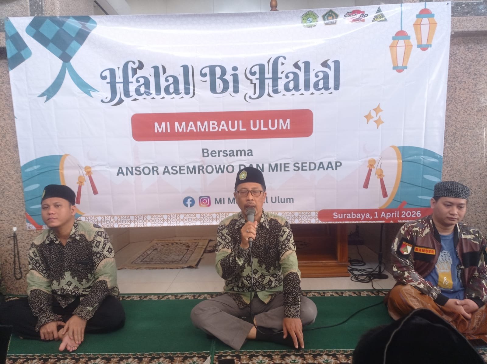 Halal Bihalal dan Silaturahmi MI Mambaul Ulum Tambak Langon Bersama PAC GP Ansor Asemrowo dan Mie Sedap Sukses Digelar