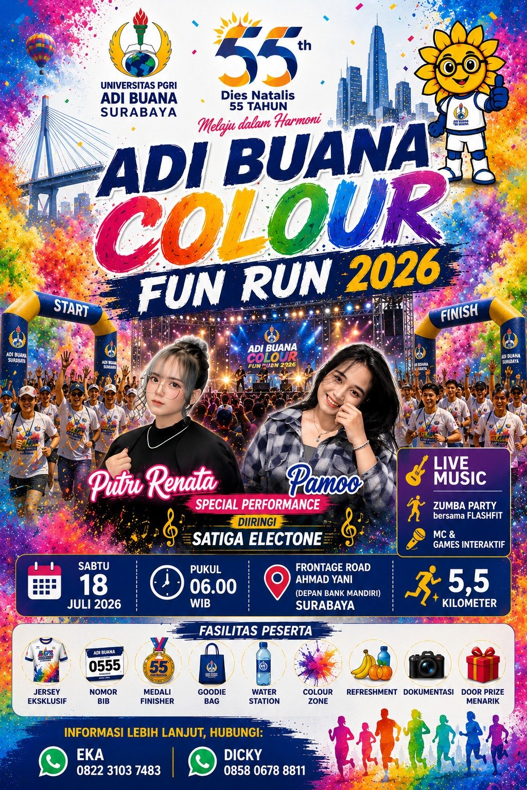 Adi Buana Colour Fun Run 2026: Ketika Kota Bergerak Mengikuti Irama Kebersamaan